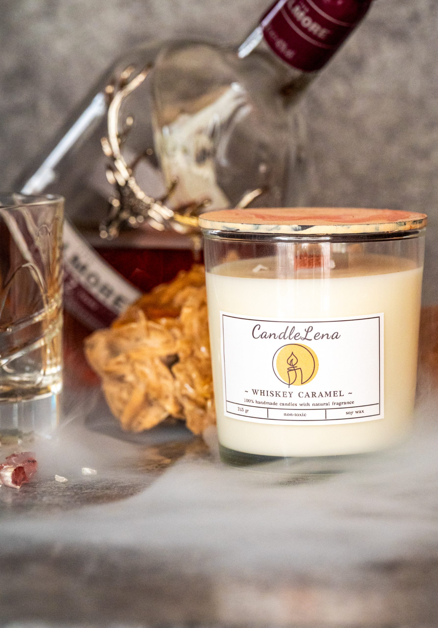 Whiskey Caramel Soy Candle 245g