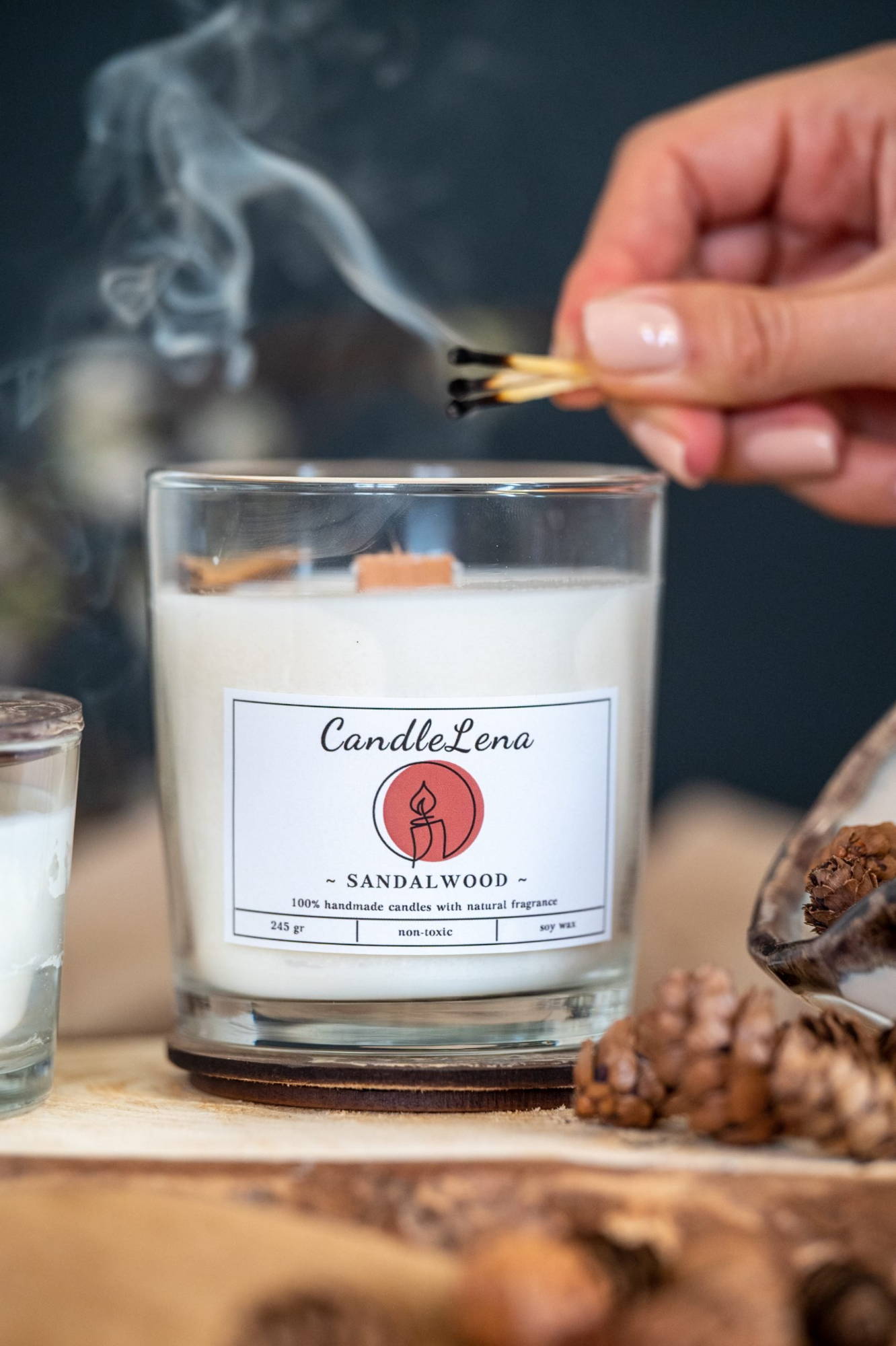 Sandalwood Soy Candle 245g