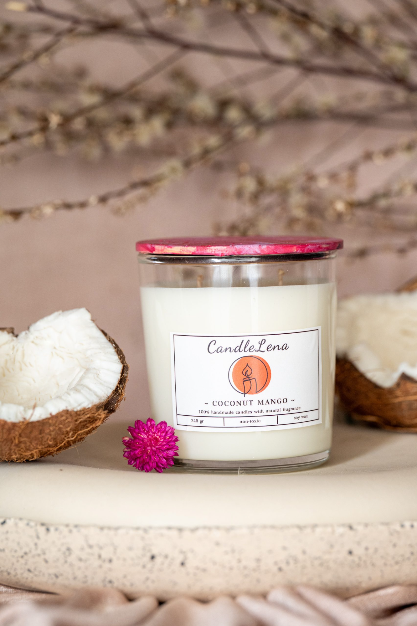 Coconut Mango Soy Candle 245g