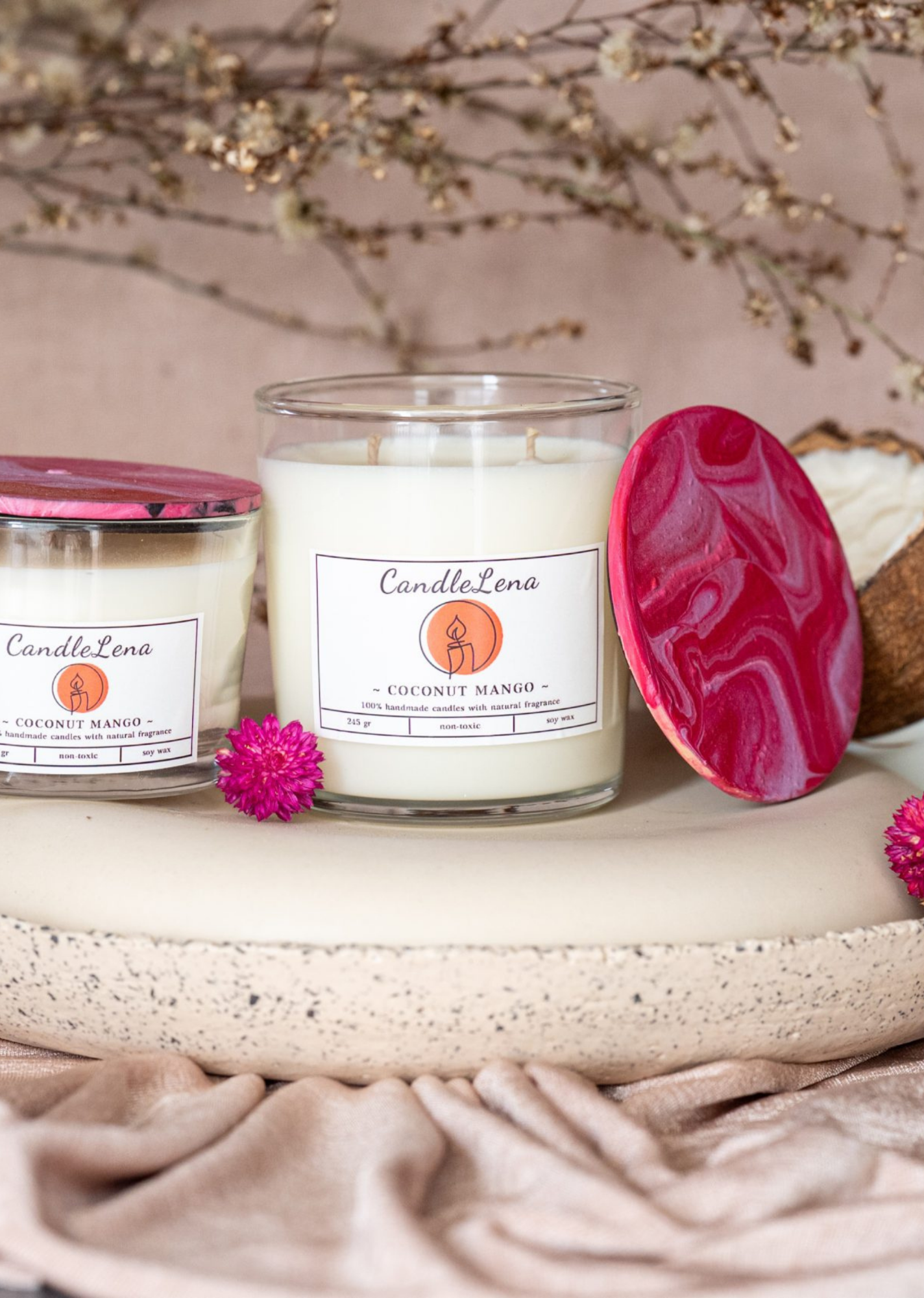 Coconut Mango Soy Candle 245g