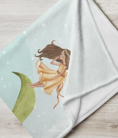 A day in the life of a fairy personalized children's blanket with a fairy theme