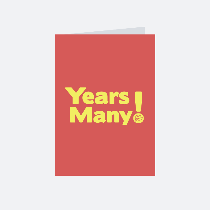 Years Many! ευχετήρια κάρτα