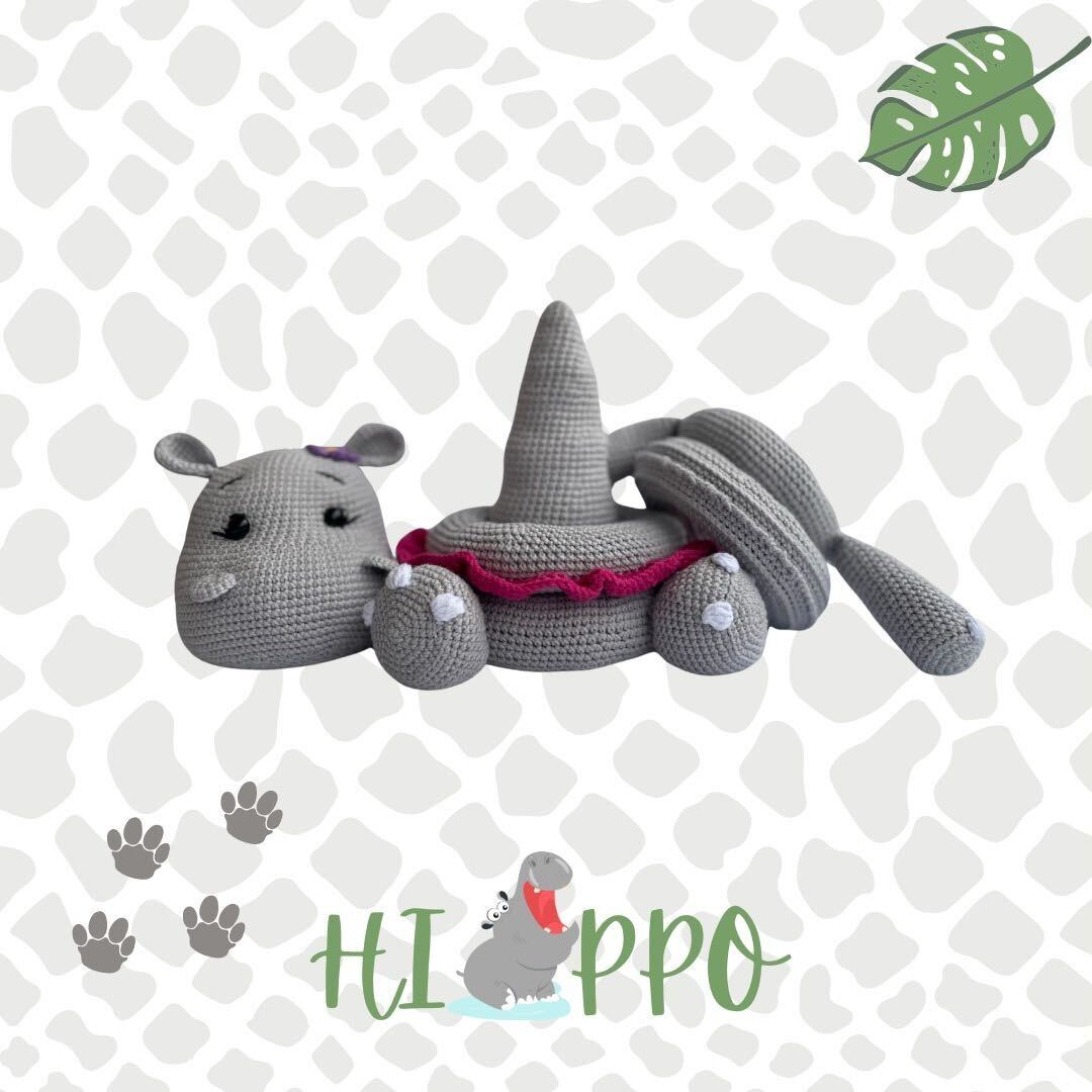 Crochet Hippo Toy - Stacking Tower &#129528;&#129664;