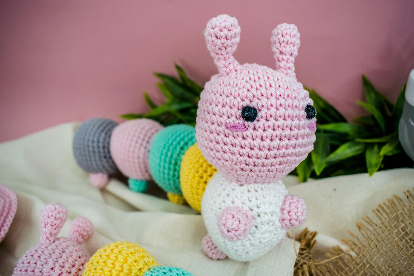 Cuddle doll "Caterpillar"