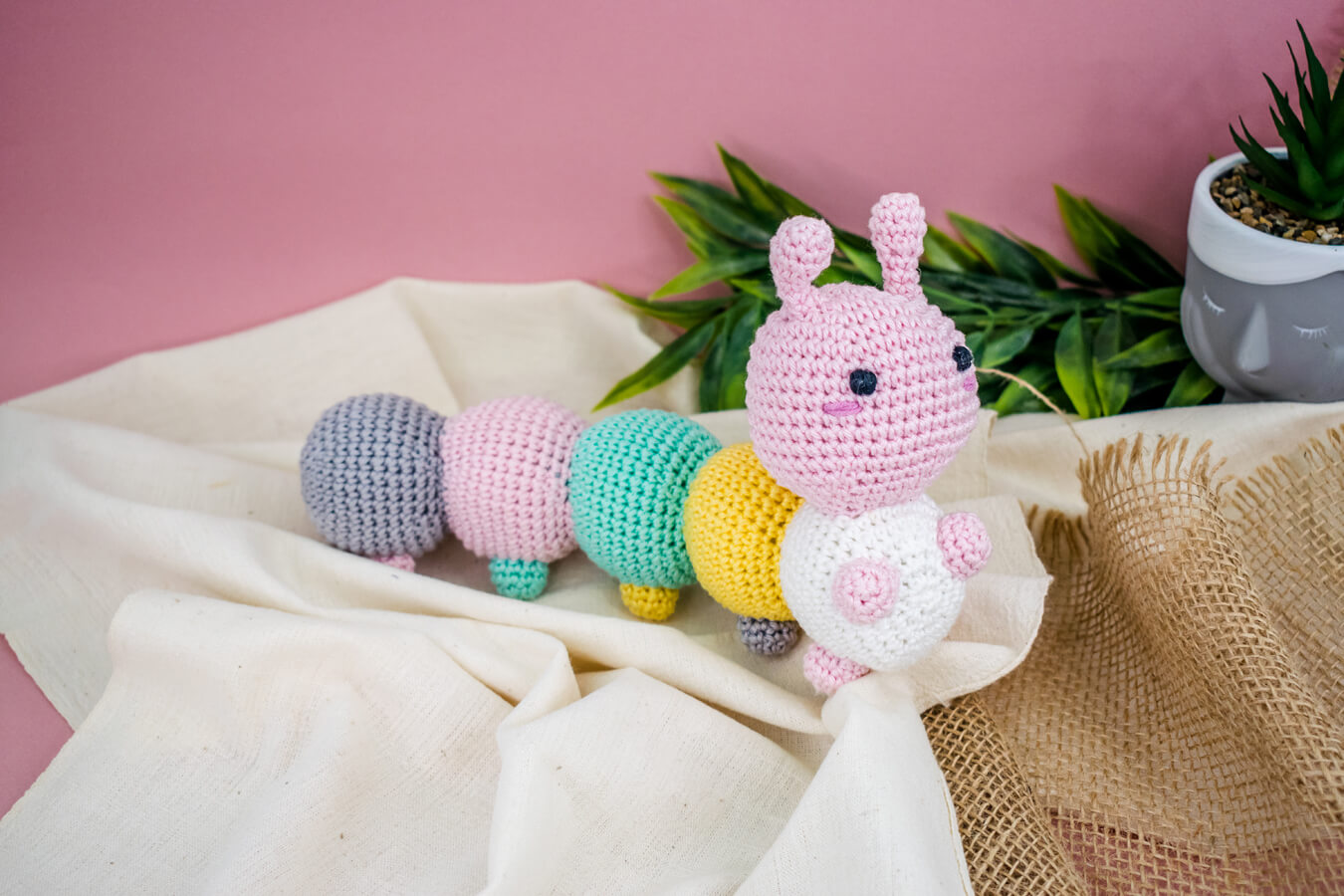 Cuddle doll "Caterpillar"