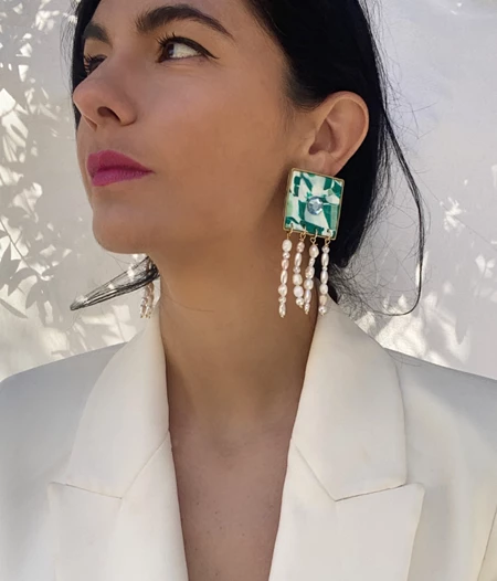 Muse in Green earrings
