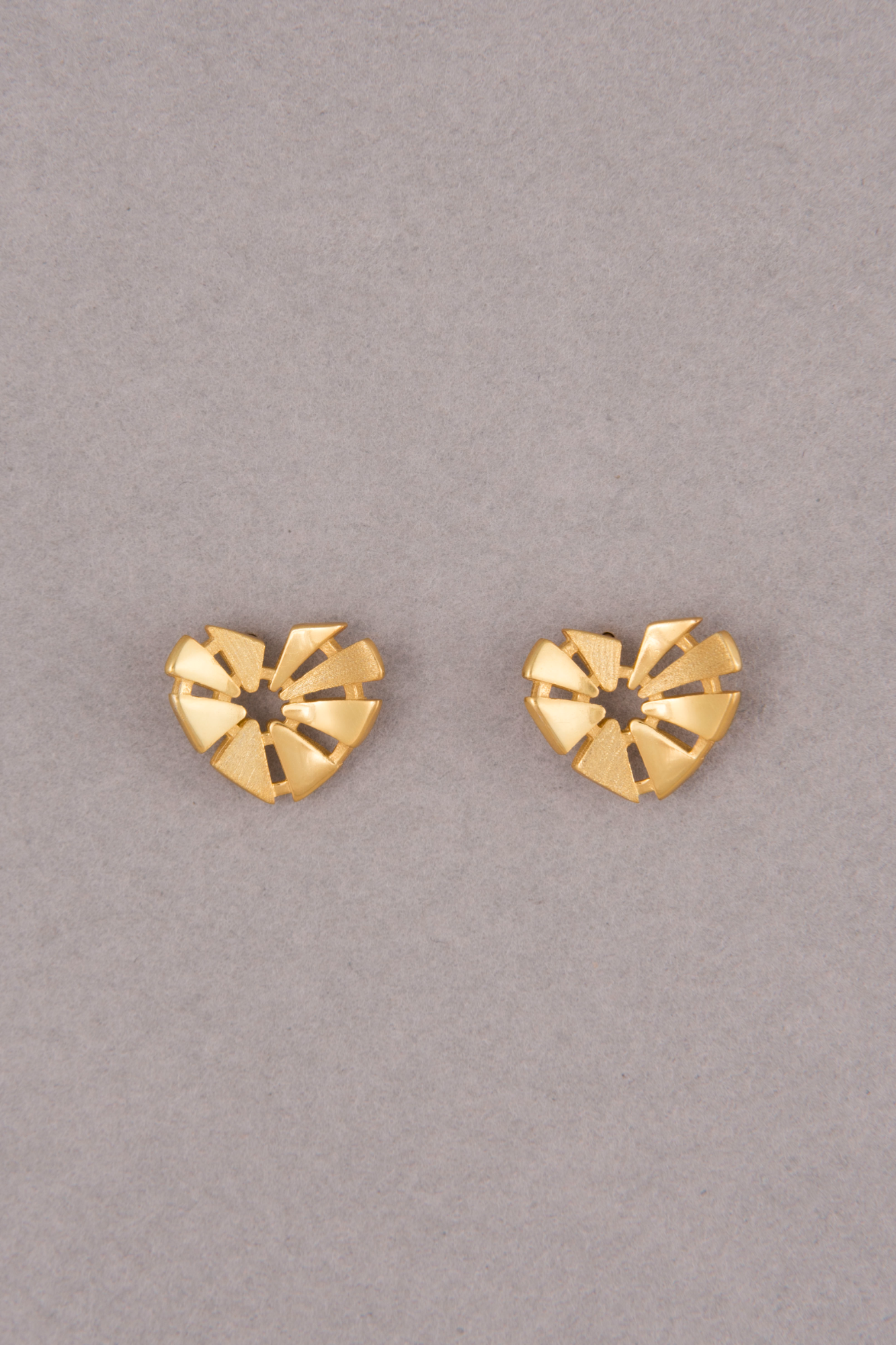 'Curved Hearts' Earrings