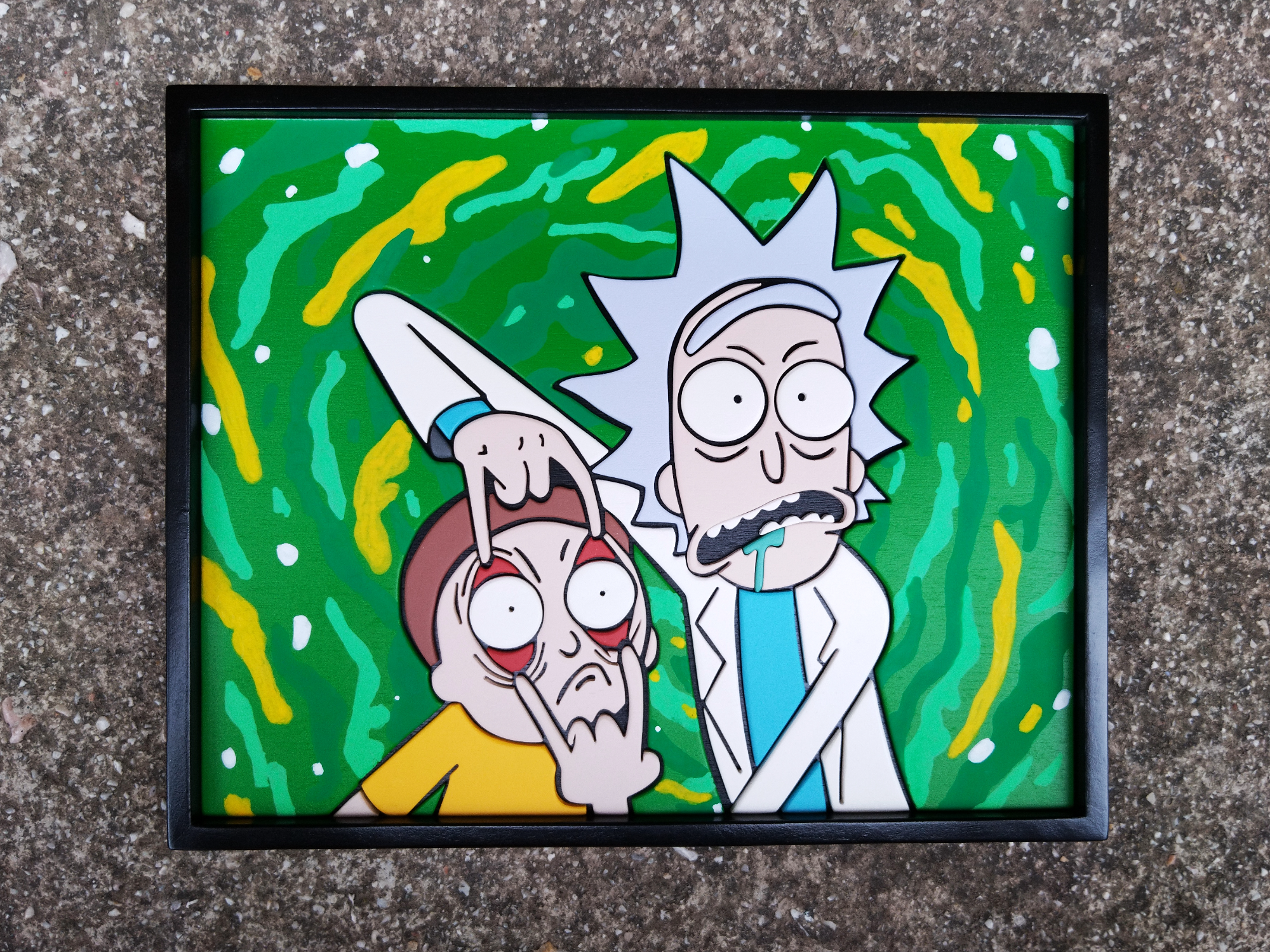 Rick and Morty wood art