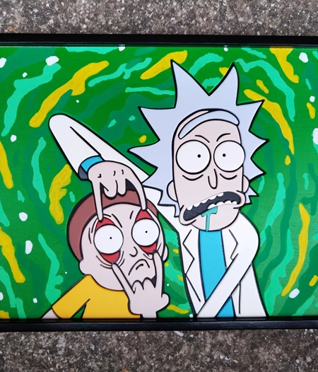 Rick and Morty wood art