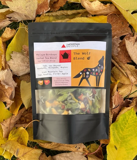 The Wolf Blend Μίγμα Βοτάνων (Τσάι βουνού, Φασκόμηλο, Κυνόροδο, Φιρίκι) 30γρ.