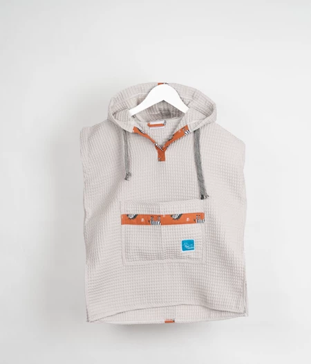 Kid's poncho light grey