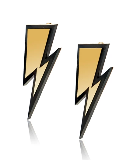 “Golden Strike” Statement Earrings