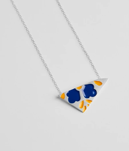 Μενταγιόν Flower Tiles με ψυχρό σμάλτο ή οξείδωση