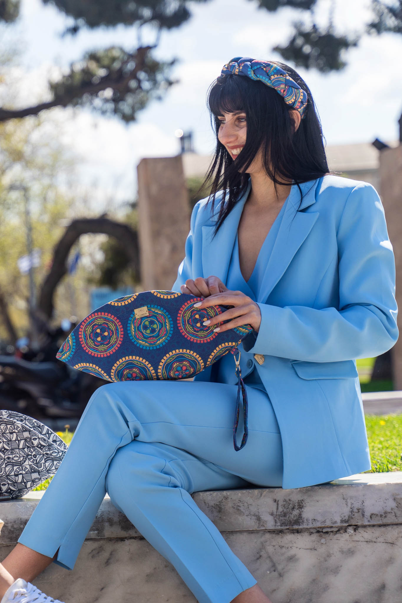 Χειροποίητη Τσάντα Χειρός Βεντάλια