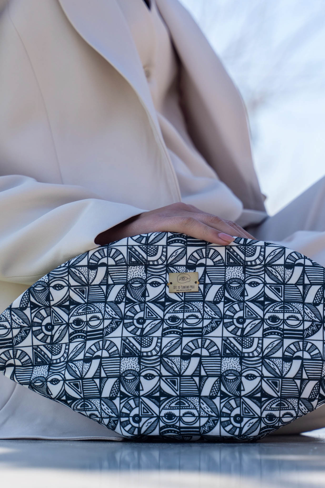 Χειροποίητη Τσάντα Χειρός Βεντάλια