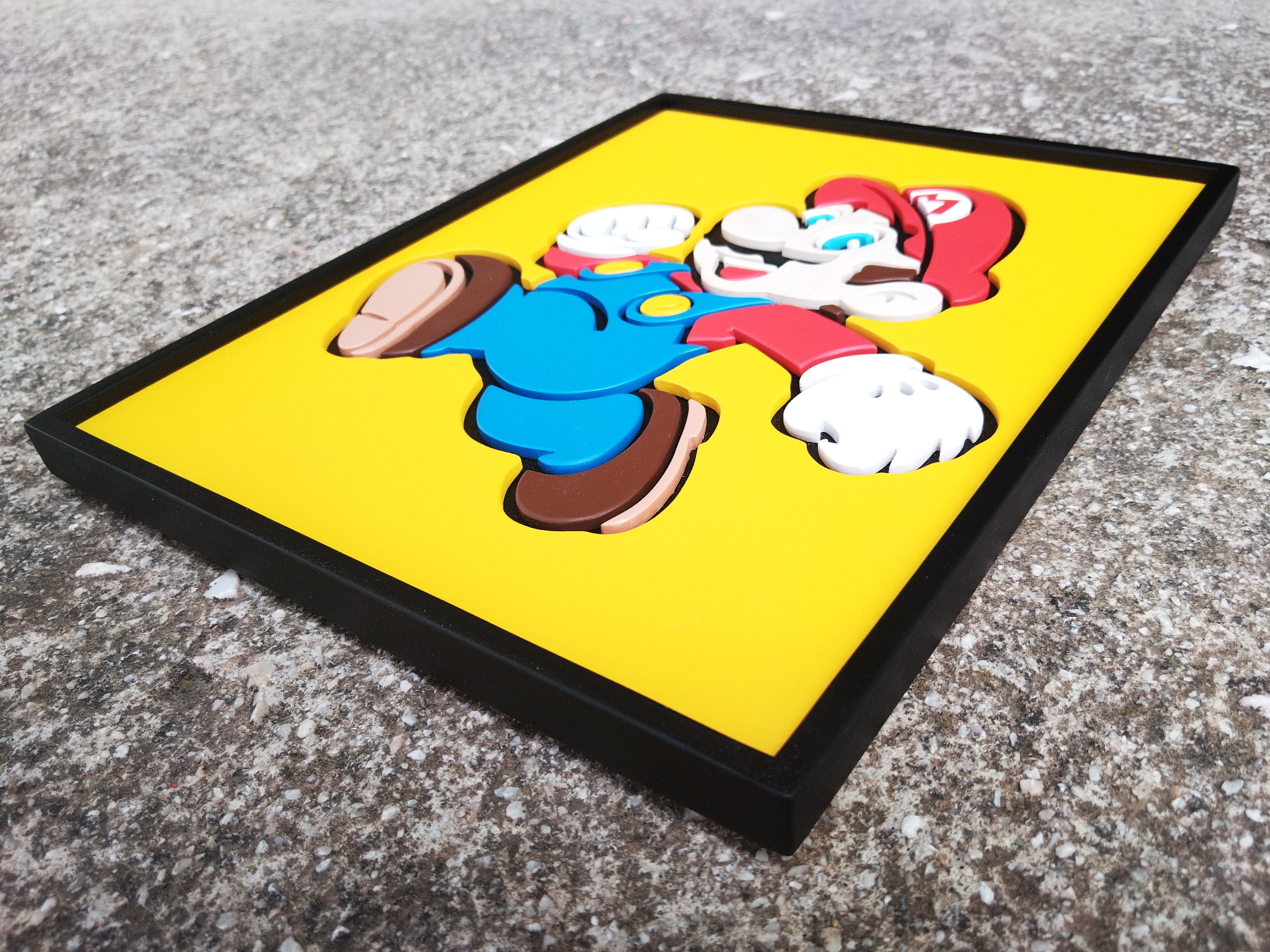 Super Mario wood art