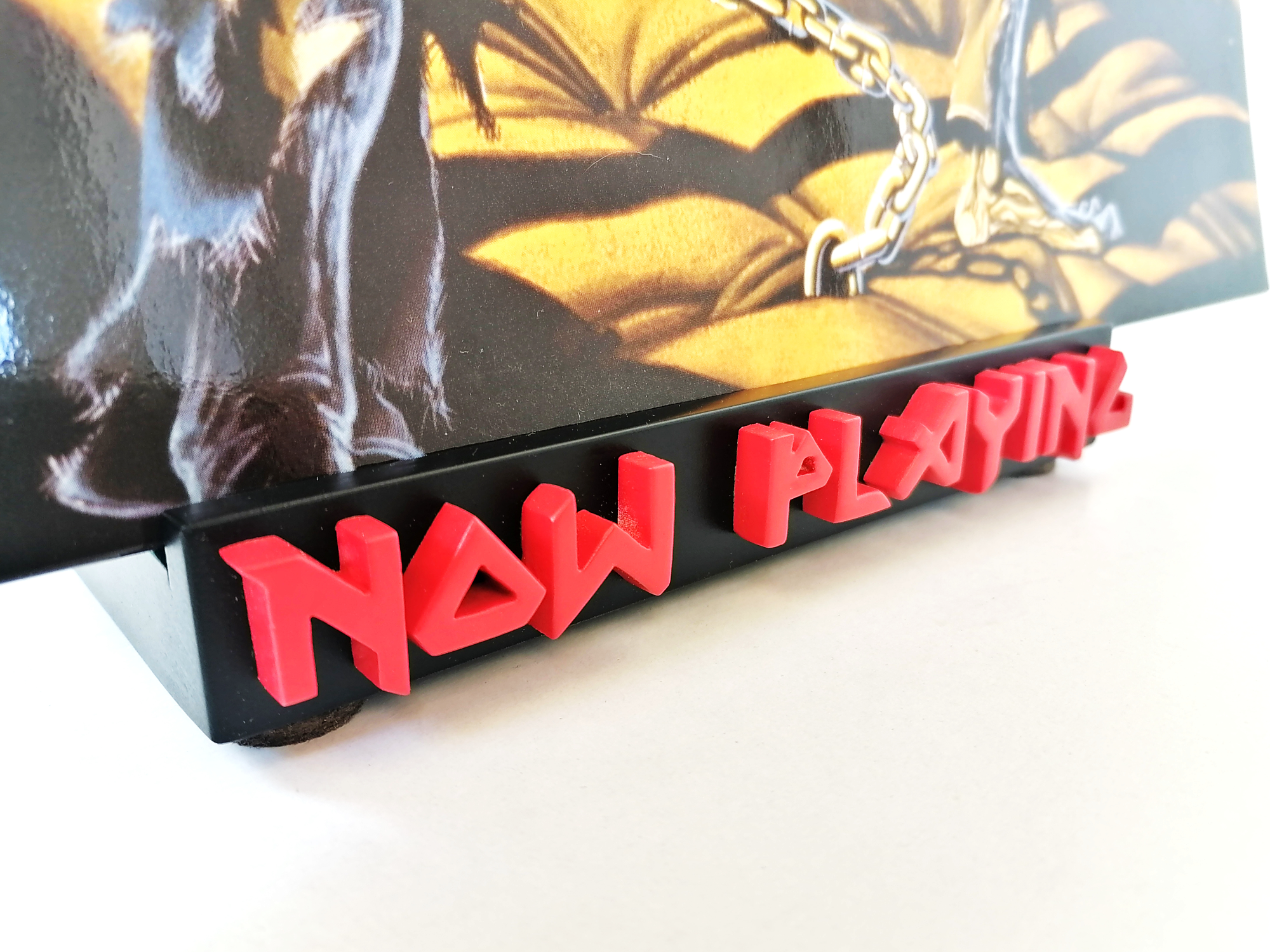 Iron Maiden NOW PLAYING vinyl record display stand