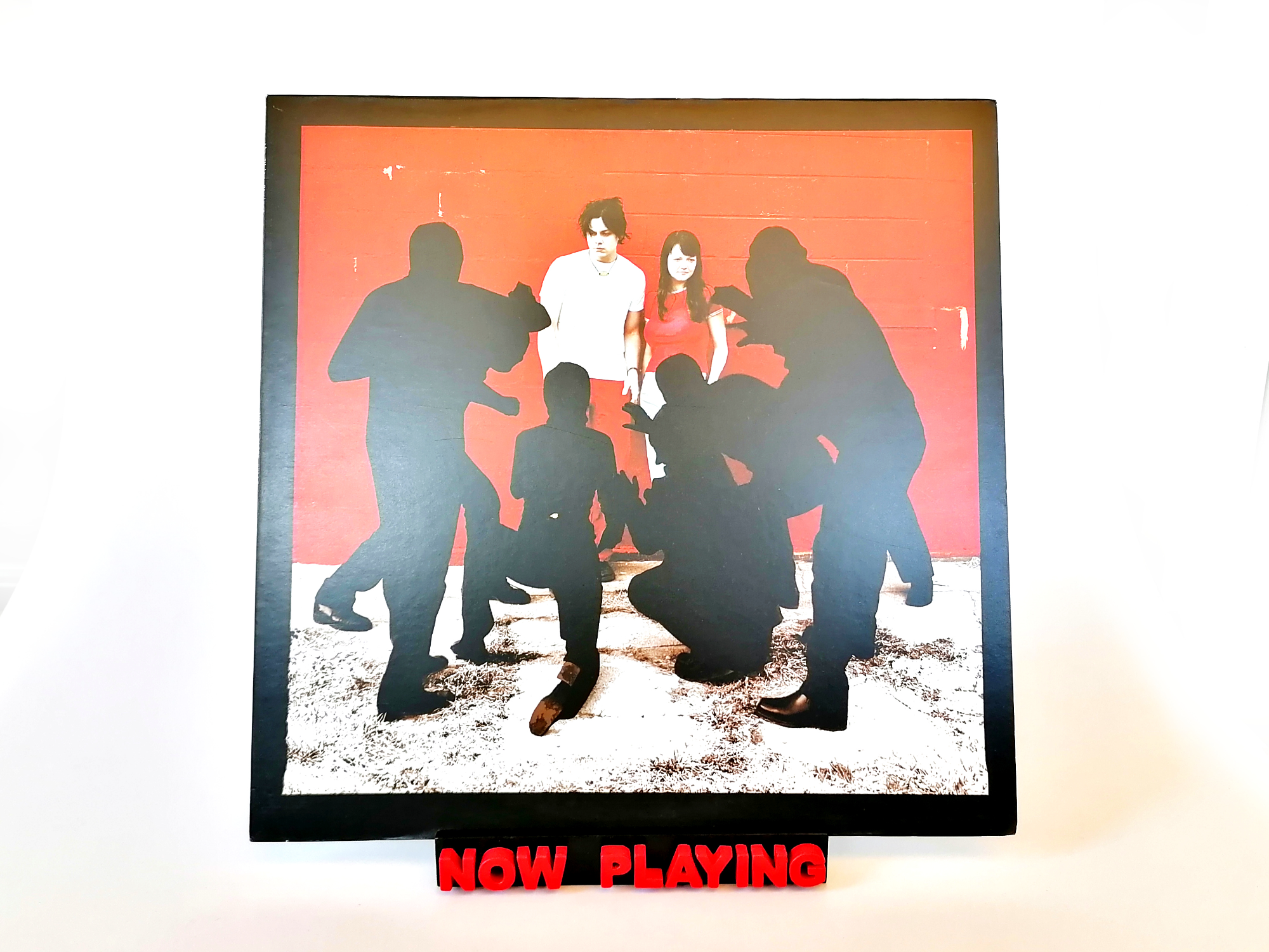 NOW PLAYING vinyl record display stand