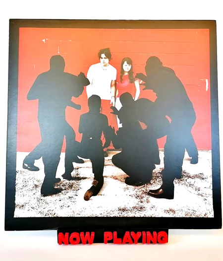NOW PLAYING vinyl record display stand