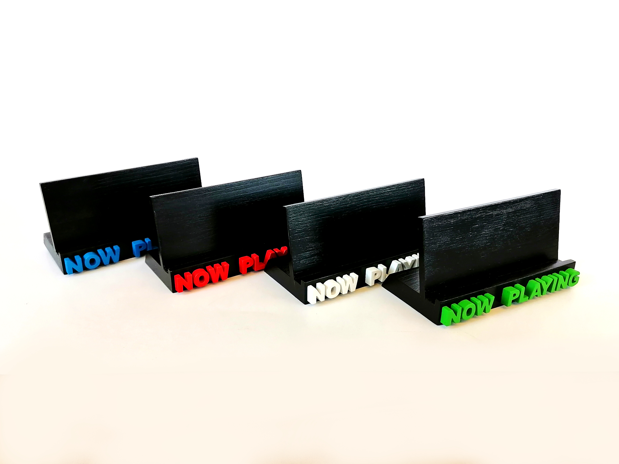 NOW PLAYING vinyl record display stand