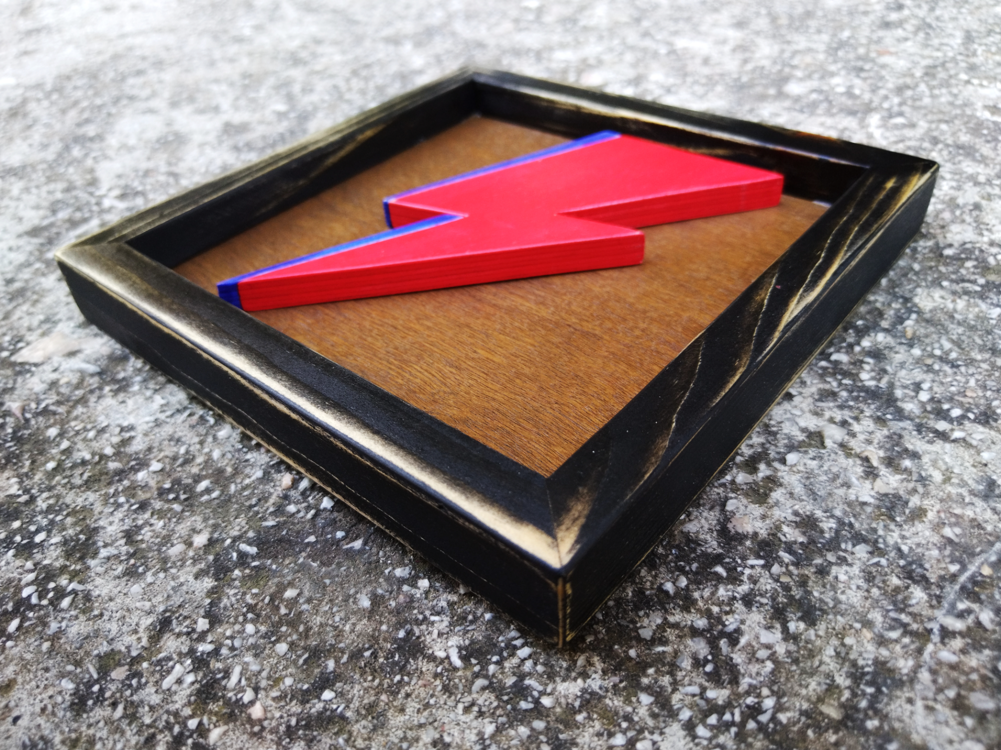 Mini David Bowie wood art