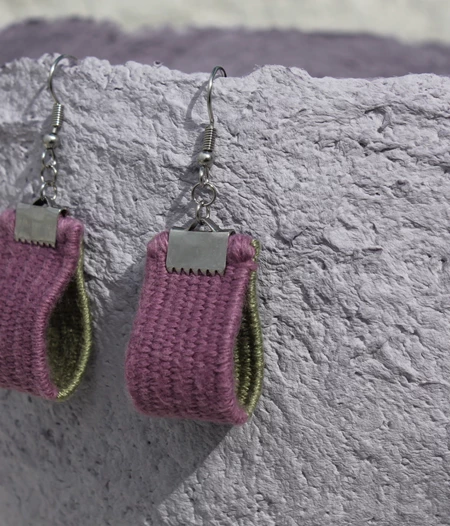 Handmade weaving earrings - Υφαντά σκουλαρίκια