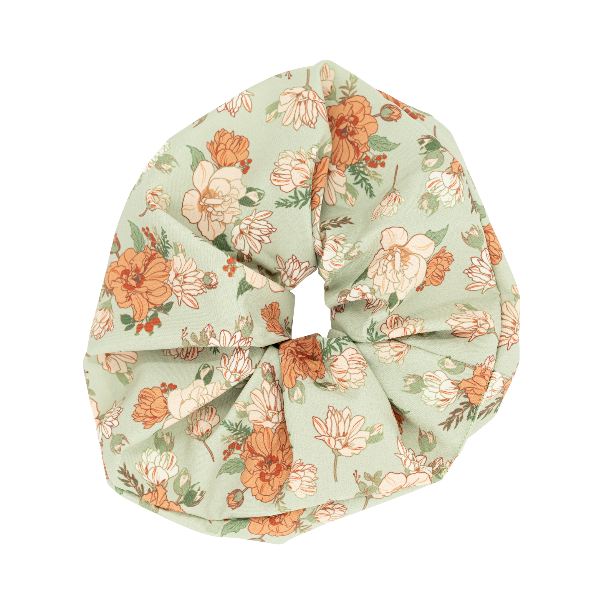 green mangolia scrunchie