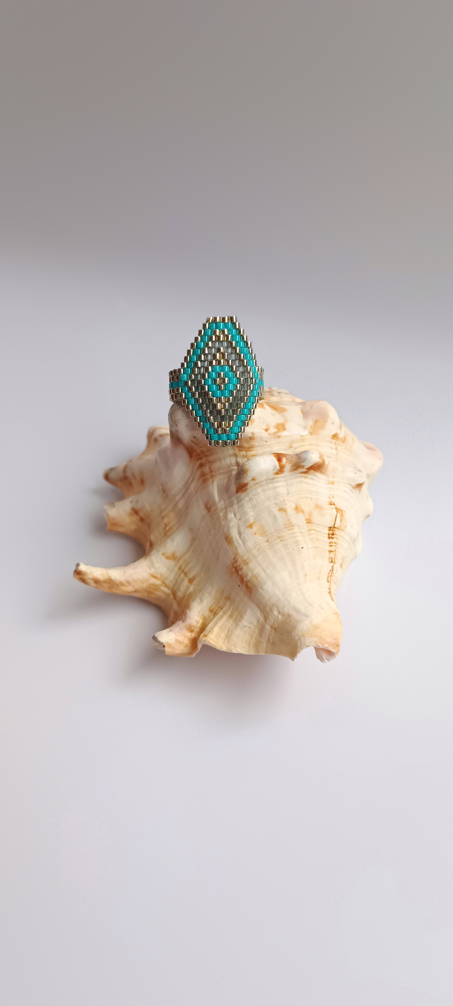 Turquoise Miyuki Ring