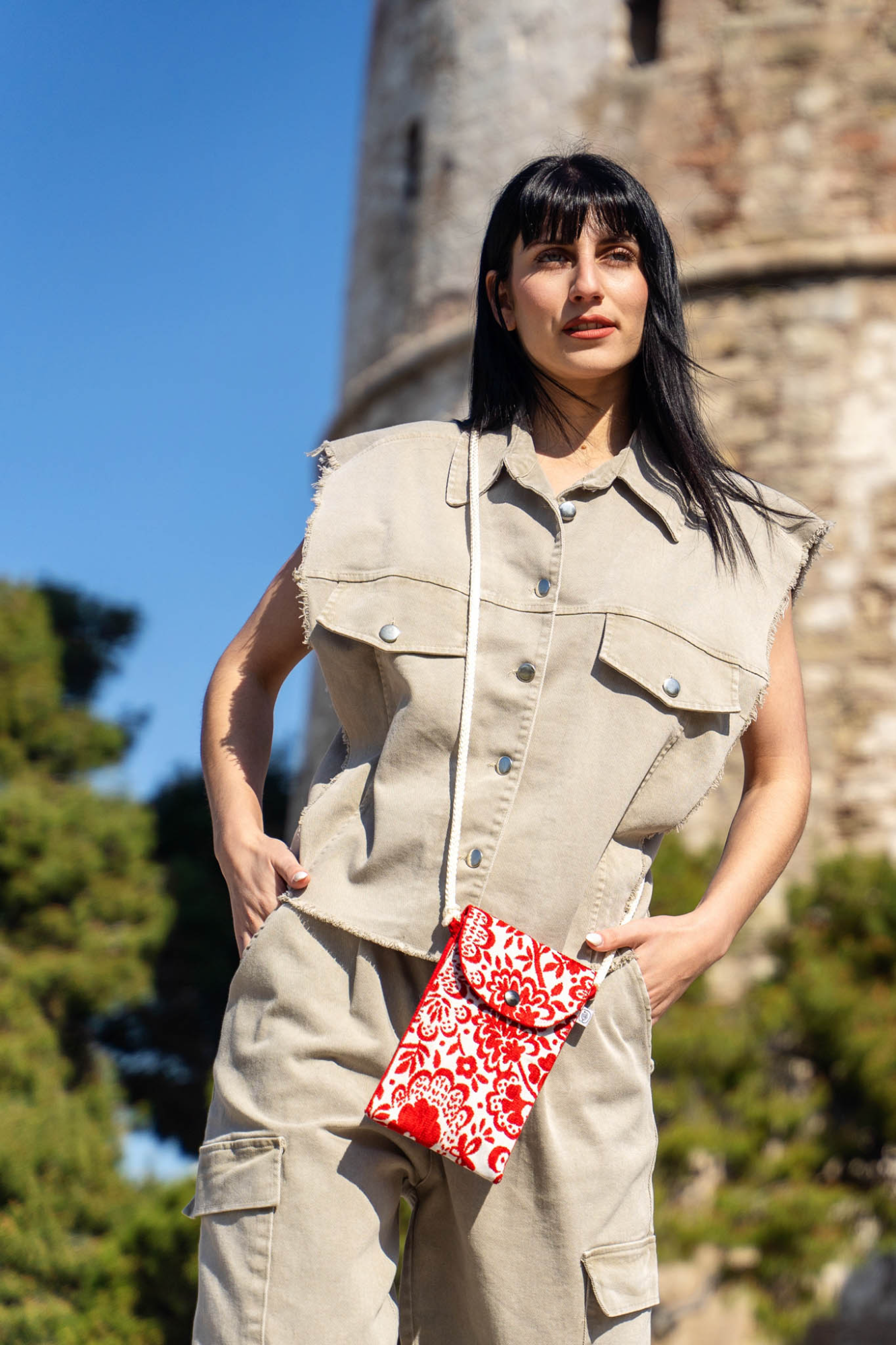 Χειροποίητο Τσαντάκι Κινητού και γυαλιών.