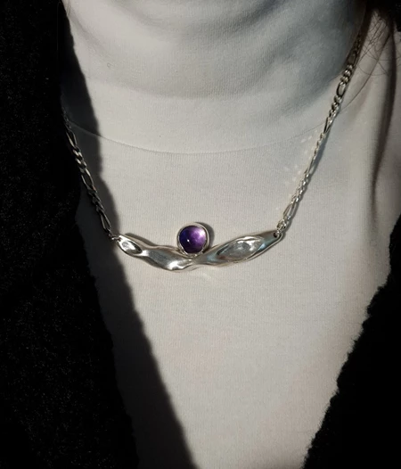 Melted Amethyst Necklace