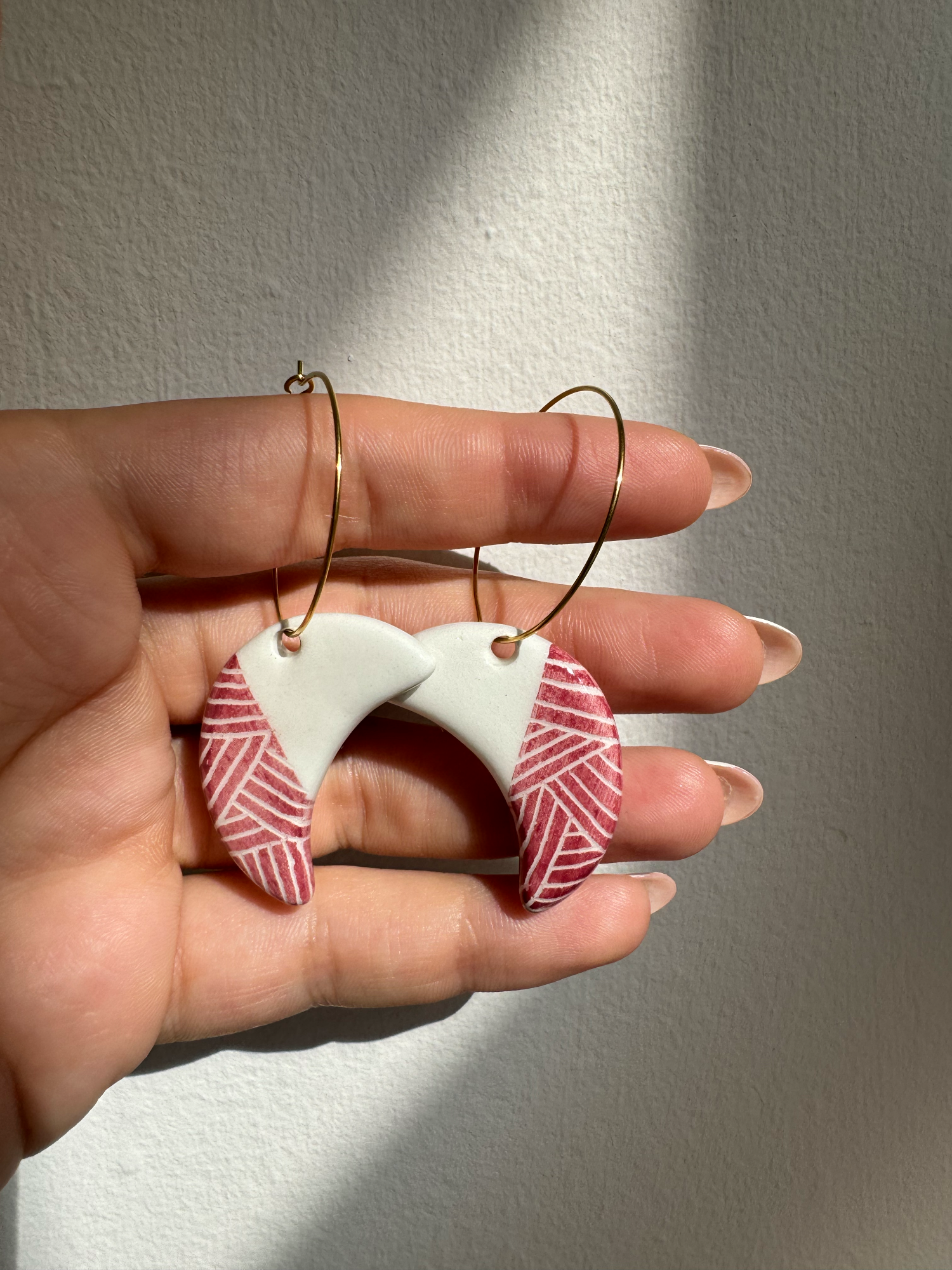Iokaste Earrings deep pink