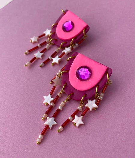 Pink Fizz earrings