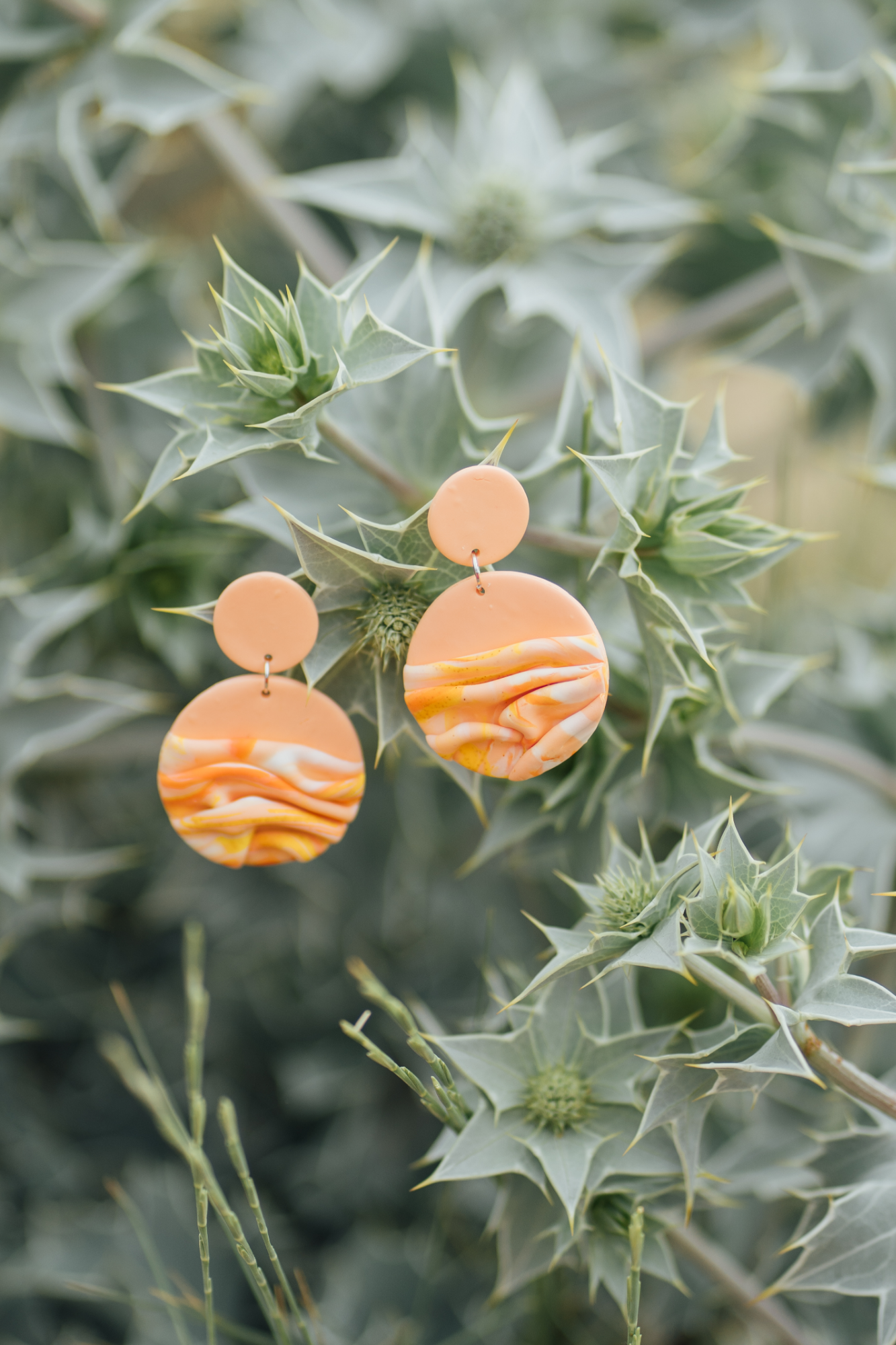 Θ-έρως Peach Summer Earrings