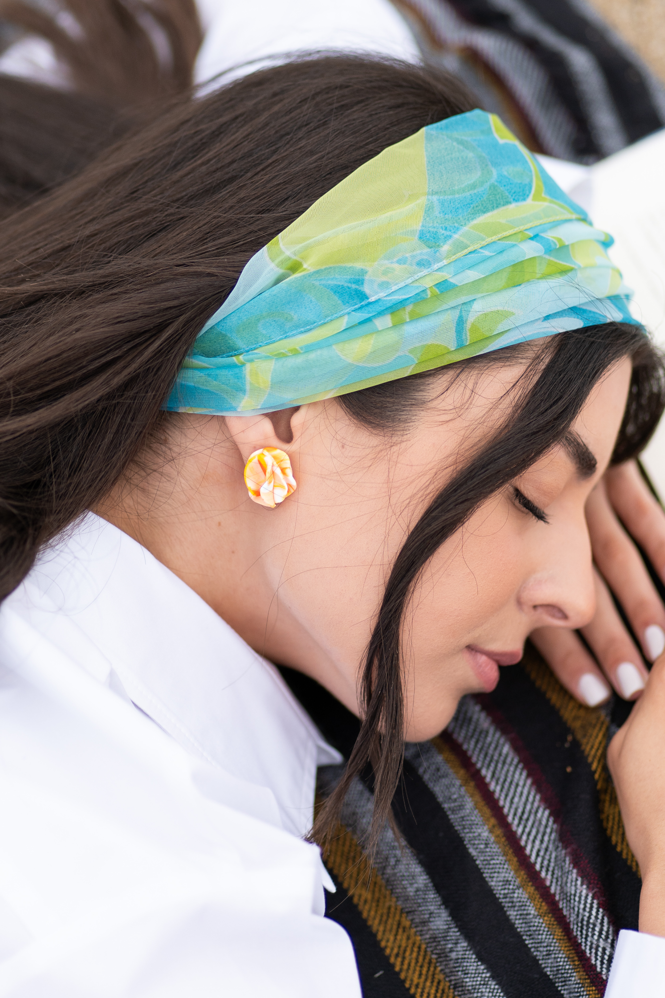 Θ-έρως Small Peach Summer Earrings