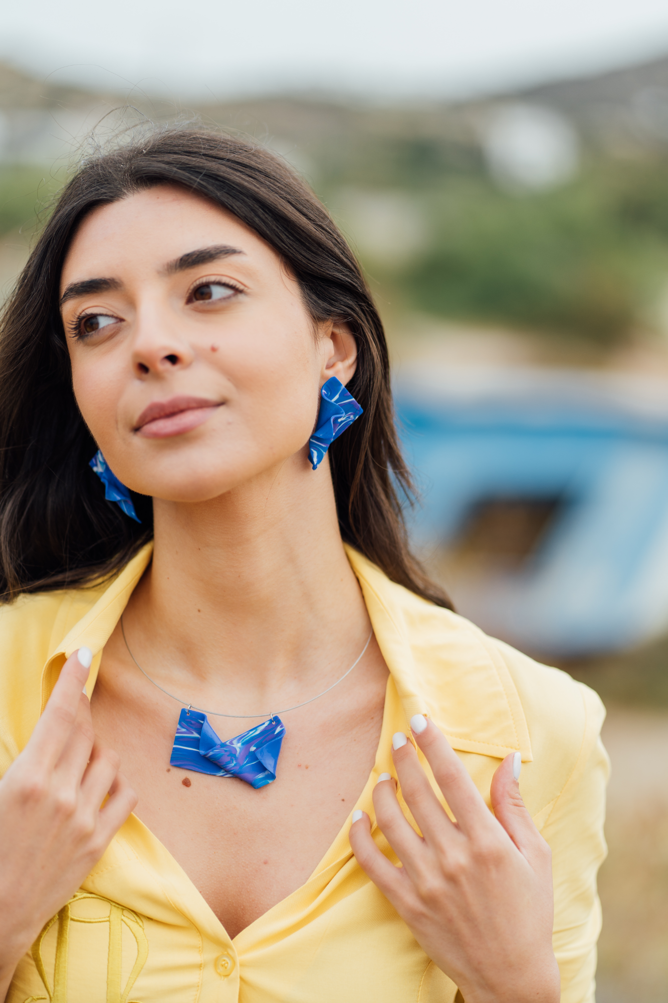 Θ-έρως Blue Summer  Necklace
