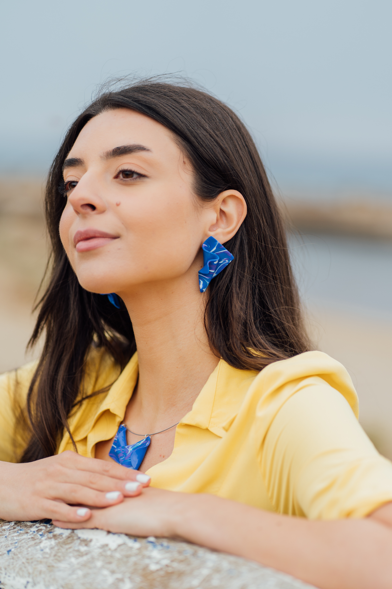 Θ-έρως Blue Summer Earrings