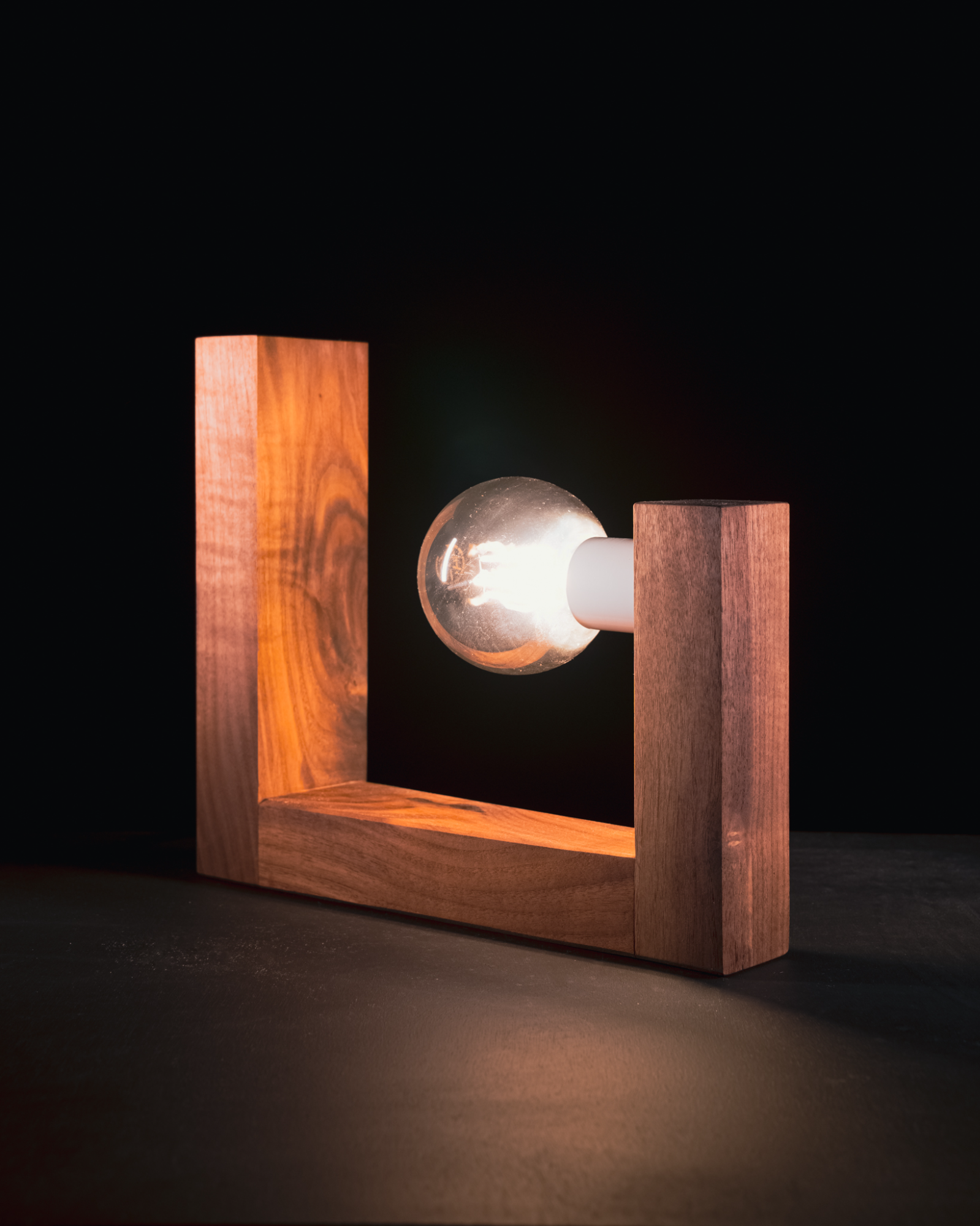 Walnut Table Lamp