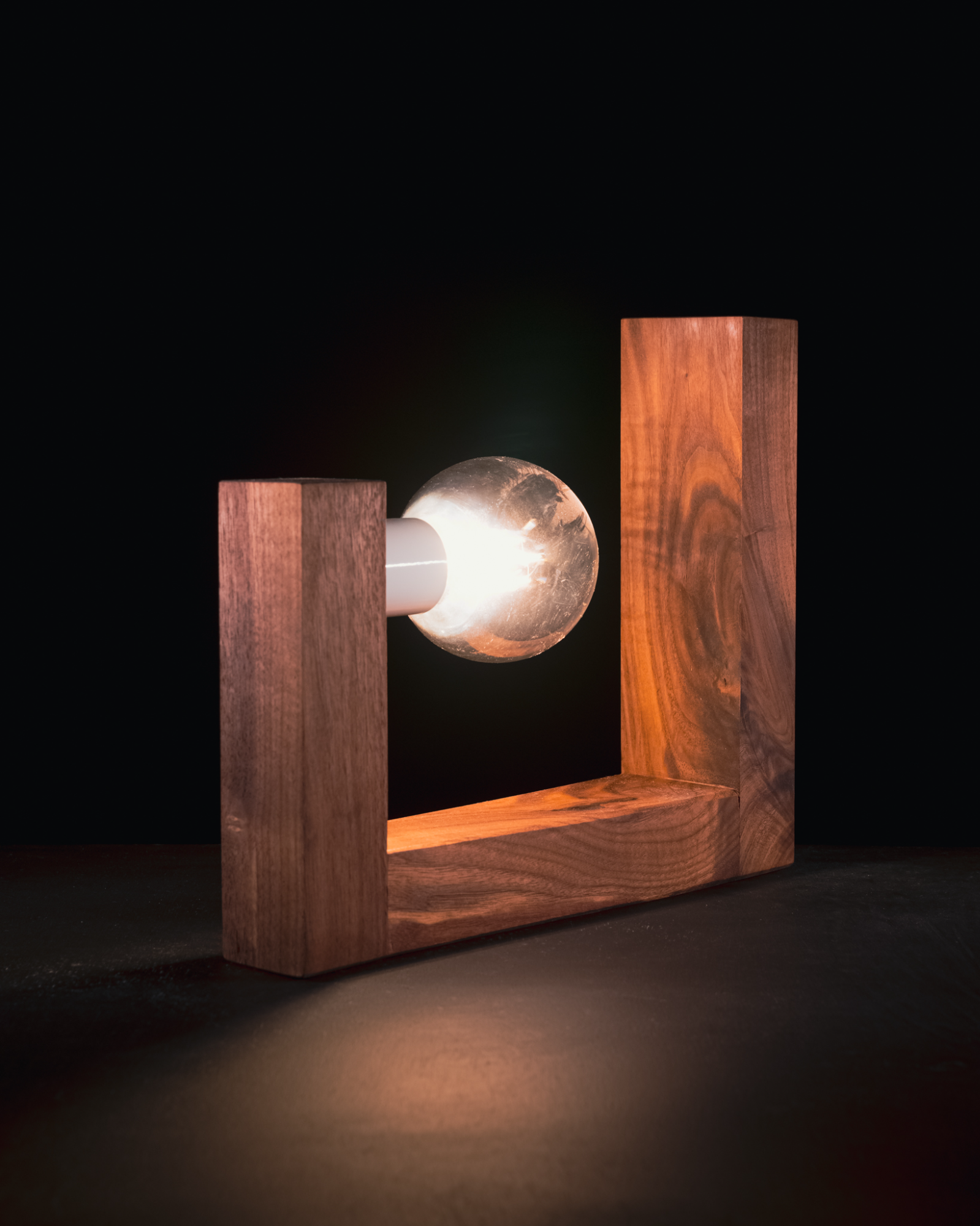 Walnut Table Lamp