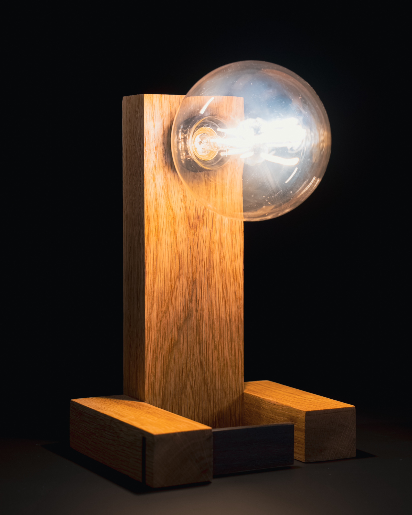 Oak Table Lamp