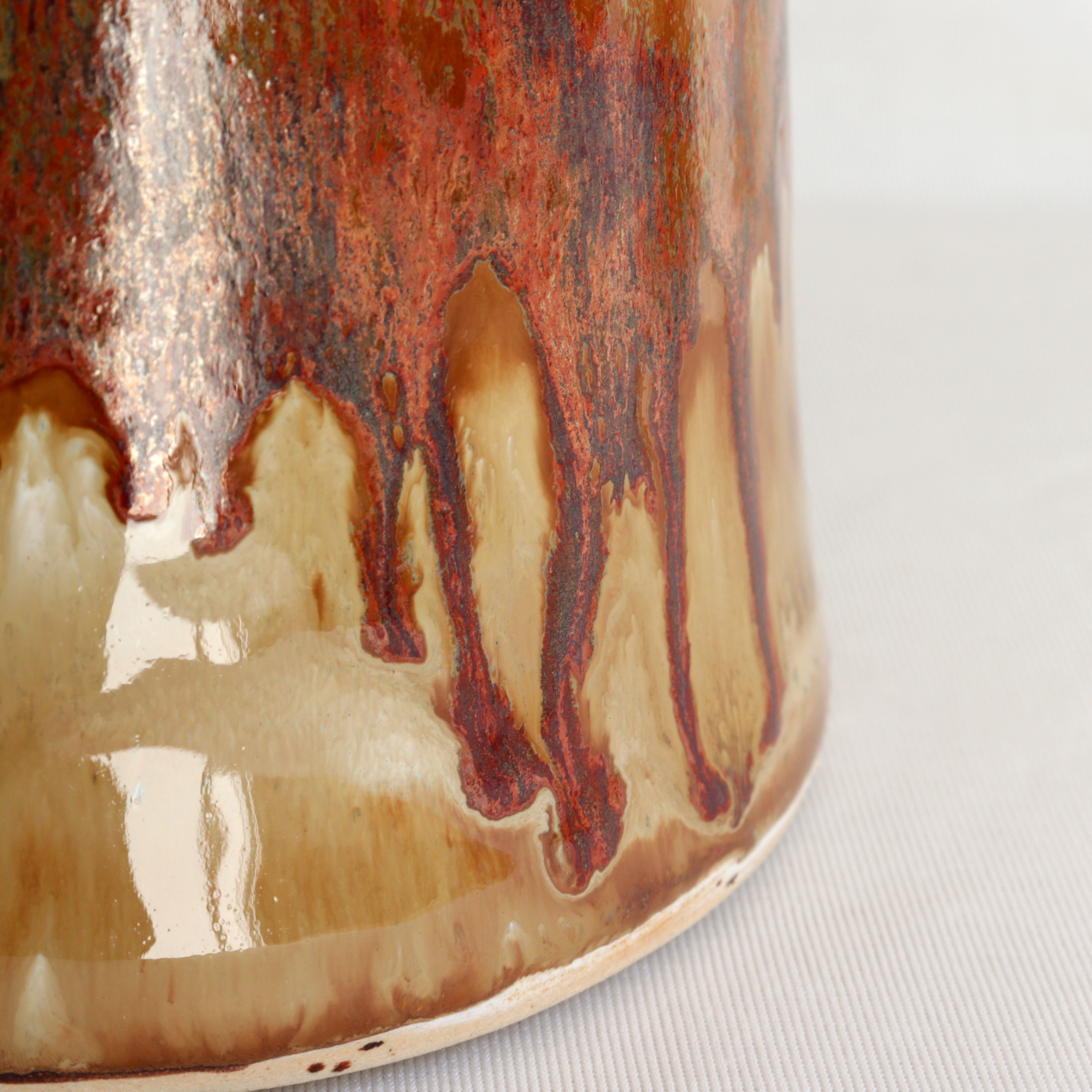 Metallic drips κεραμικό βάζο