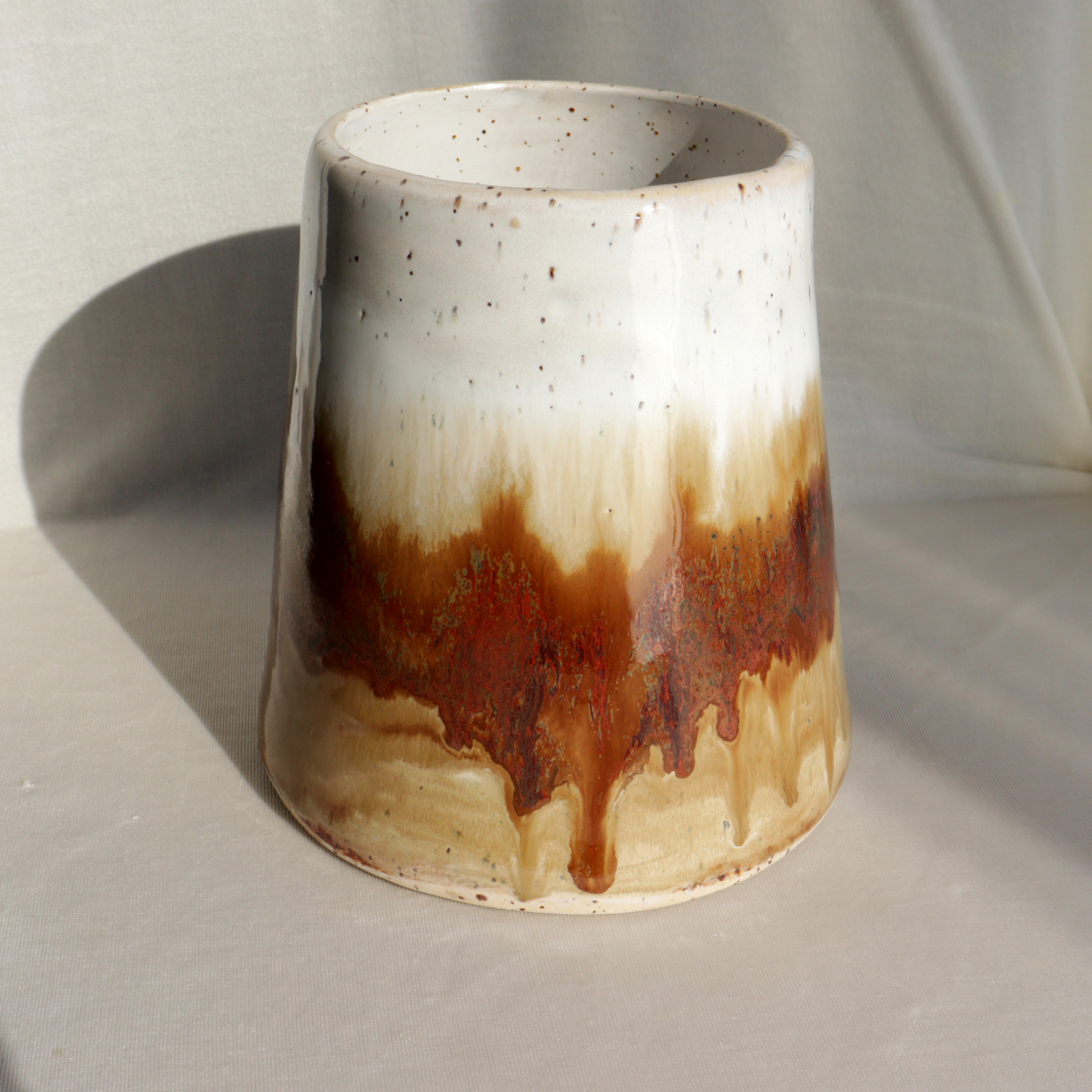 Metallic drips κεραμικό βάζο