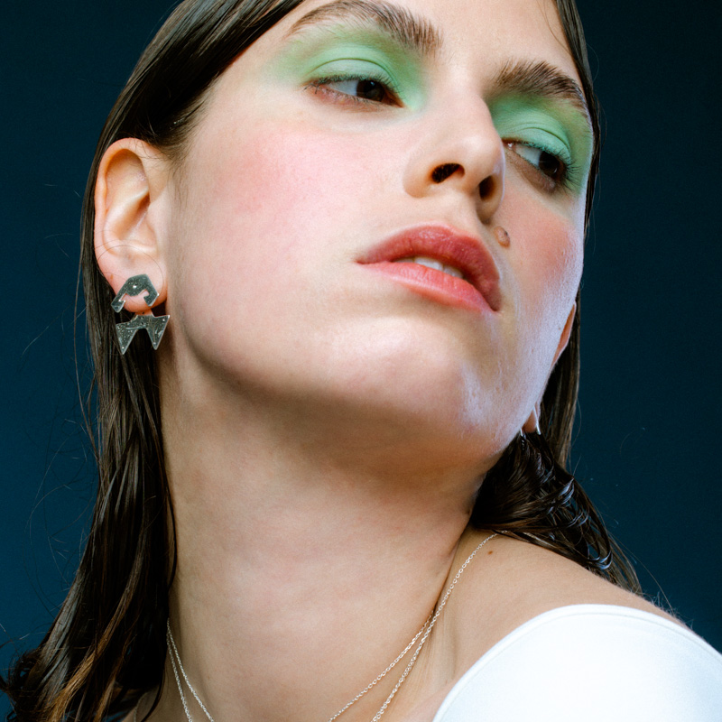 Ear Jackets ασημένια "Hands on the Hips"