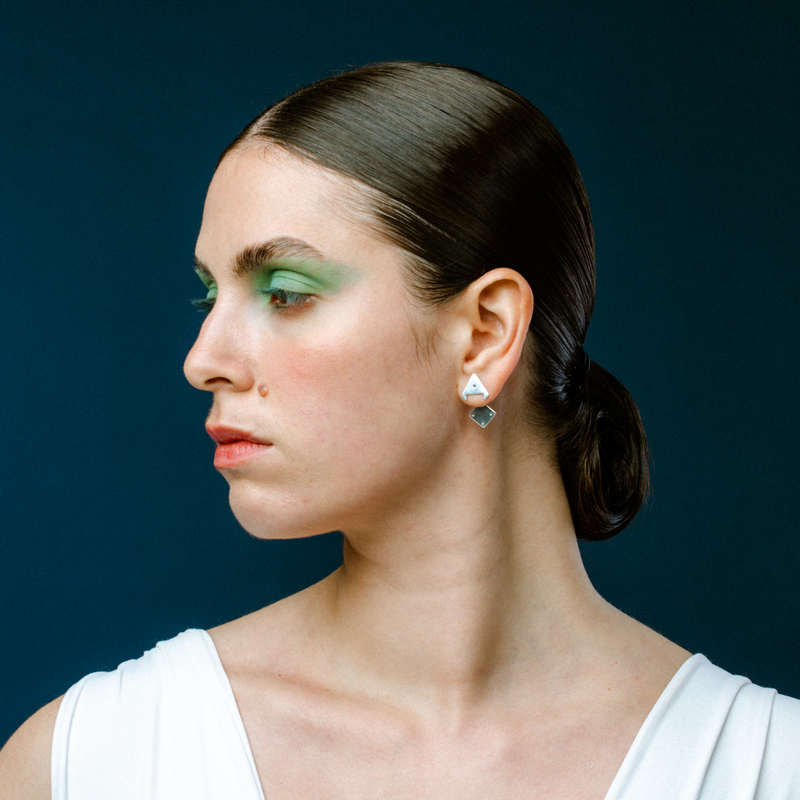 Ear Jackets ασημένια "Hands on the Hips"