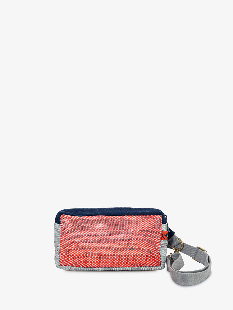 Red & Navy Travel Fanny Pack from Recycled Plastic