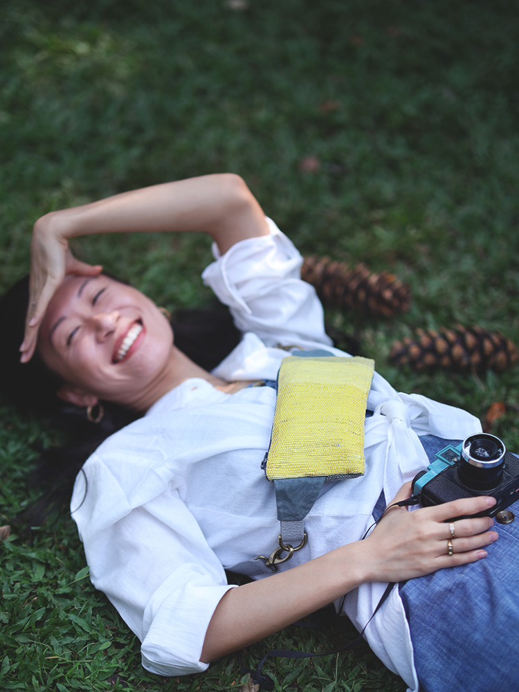 Everyday Upcycled Flat Waist Pouch - Yellow & Olive