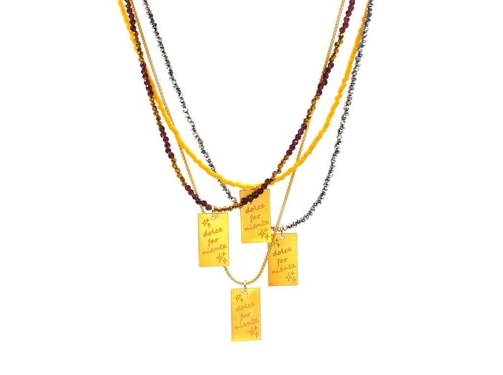 'Dolce Far Niente' Silver Metallics Necklace