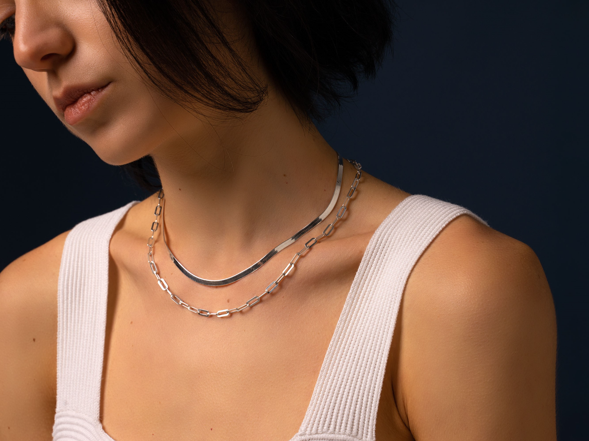 Ασημένια snake αλυσίδα