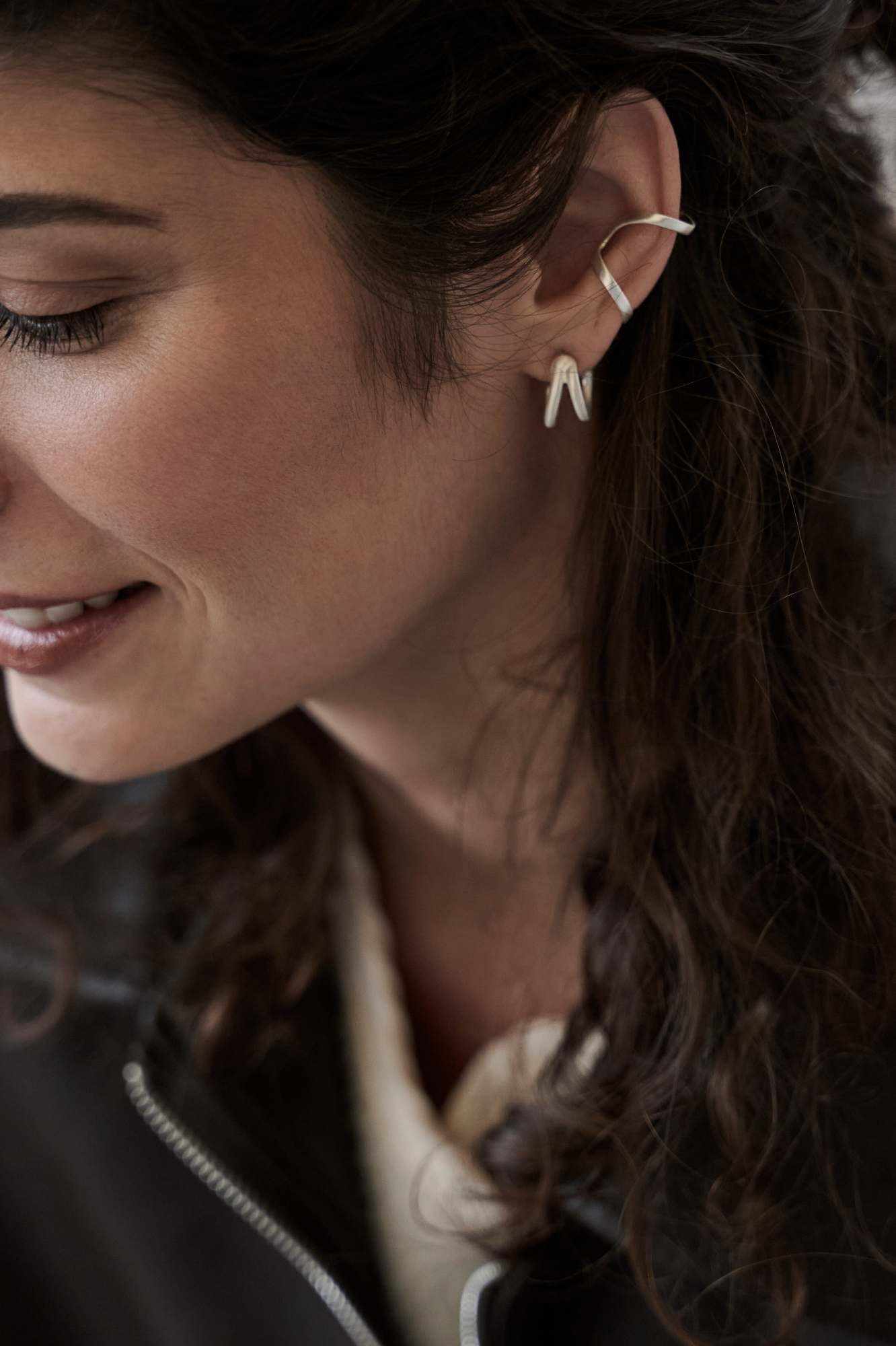 Long linear earrings