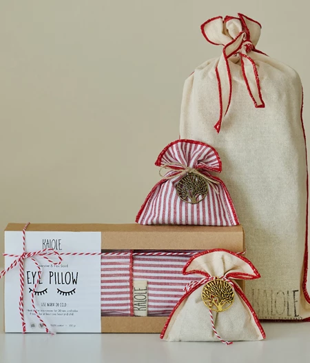 Secret Santa Gift - Mαξιλάρια Ματιών με Λιναρόσπορο & Άνθη Μεσογειακής Λεβάντας