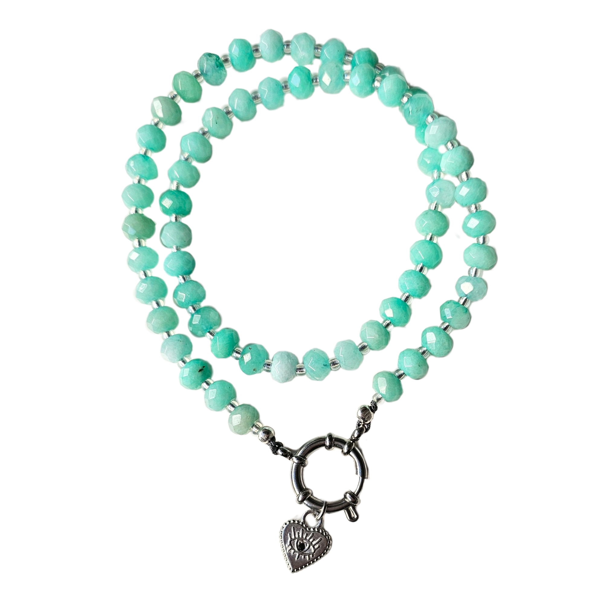 Honeybunny Charm βεραμάν κολιέ με νεφρίτη